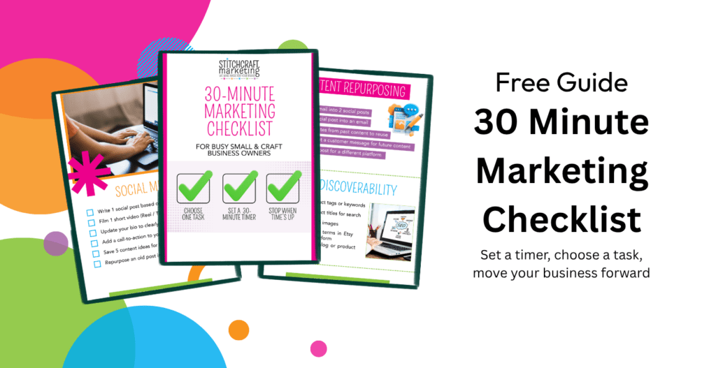 Screenshots of the 30 minute checklists